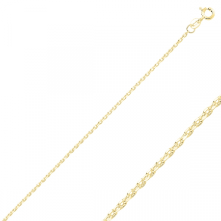 Lant argint 925 Forzentina, Latime: 2,00 mm placat cu aur galben  - LTU0026 [0]