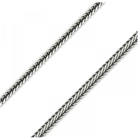 Lant argint 925 patinat spic de grau 50 cm si 2 mm LTU0011 [0]