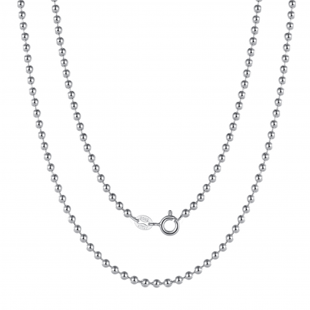 Lant argint cu bilute 2,5 mm, 55 cm [3]