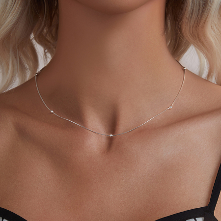 Lant argint cu bilute [1]