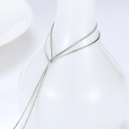 Lant argint reglabil model cubic [2]