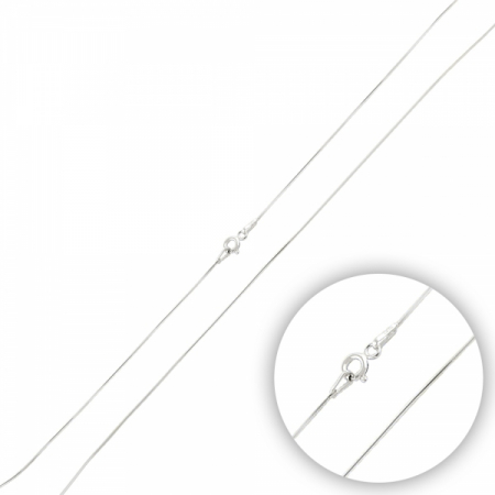 Lant argint sarpe 55 cm, placat cu rodiu