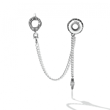 Lant de siguranta bratara cu lacat si cheie argint [2]