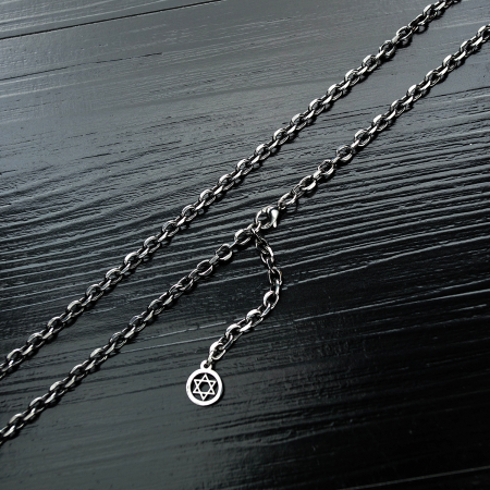 Lant inox argintiu 4,5 mm x 65+5 cm [3]