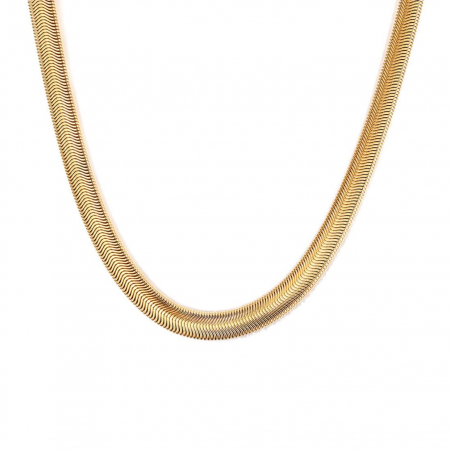 Lant inox aurit model sarpe 6 mm, 50 cm [4]