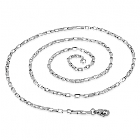 Lant inox cu zale dreptunghiulare 2 mm si 55 cm [1]