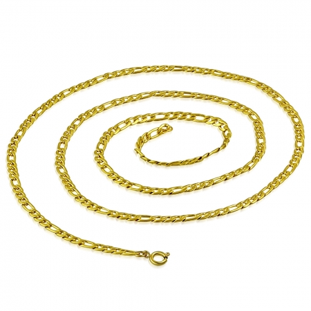 Lant inox FIgaro cu zale ovale plate 3 mm si 56 cm [1]