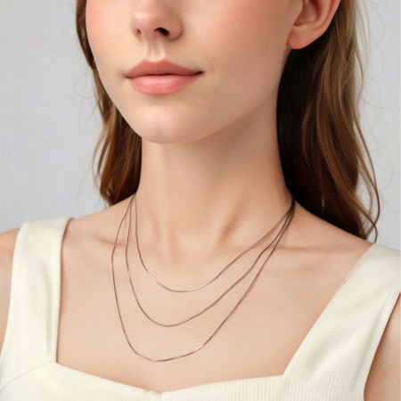 Lantisor argint sarpe