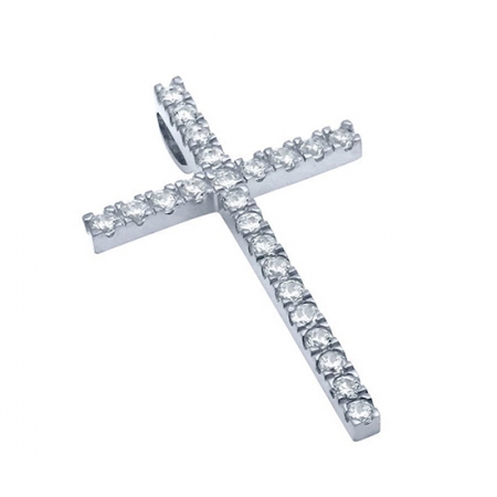 Pandant argint 925 rodiat in forma de cruce PSX0624 [0]