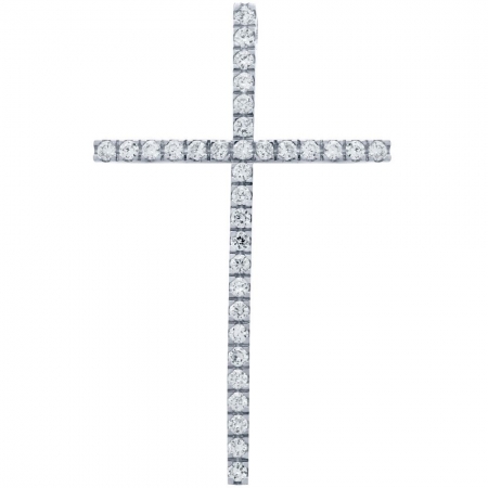 Pandant cruce mare din argint 925 rodiat PSX0621 [1]