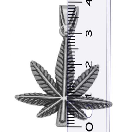 Pandantiv argint 925 frunza de marijuana PSX0634 [1]