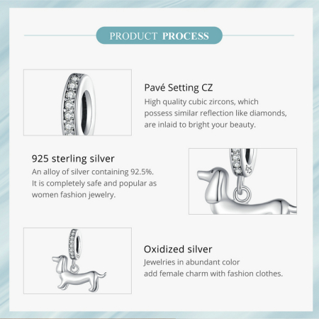 Pandantiv argint catel Teckel [9]