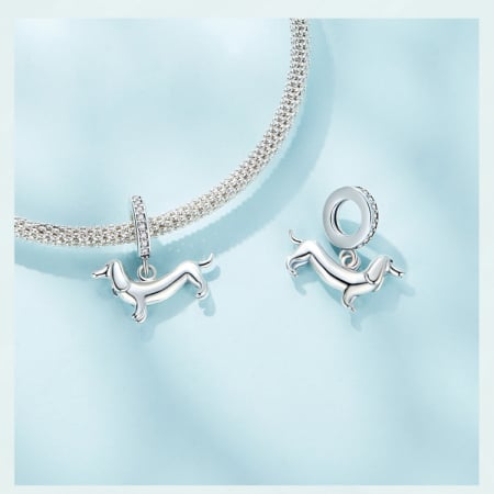 Pandantiv argint catel Teckel [10]