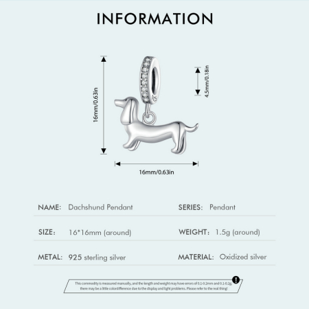 Pandantiv argint catel Teckel [8]