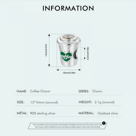 Pandantiv argint Coffee [7]