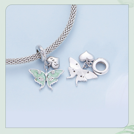 Pandantiv argint cu fluturas si inima [5]