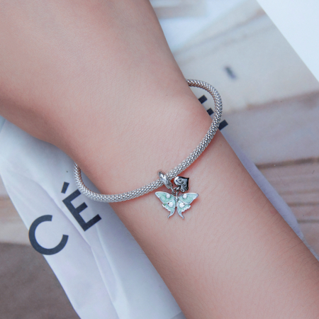 Pandantiv argint cu fluturas si inima [4]