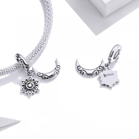 Pandantiv argint cu lotus si luna [1]