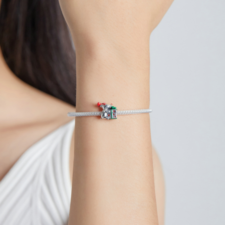 Pandantiv argint cu ren si cadou de craciun [4]