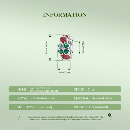 Pandantiv argint cu trifoi cu 4 foi si gargarita [8]