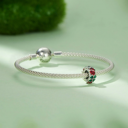 Pandantiv argint cu trifoi cu 4 foi si gargarita [5]