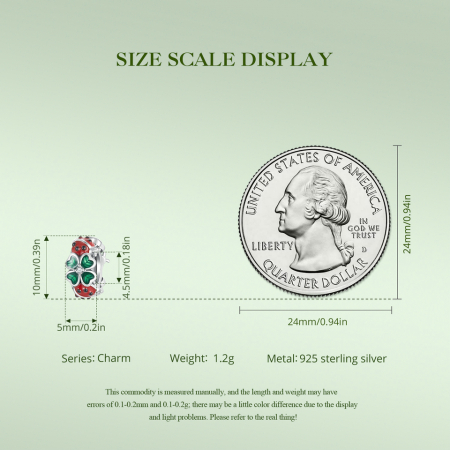 Pandantiv argint cu trifoi cu 4 foi si gargarita [9]