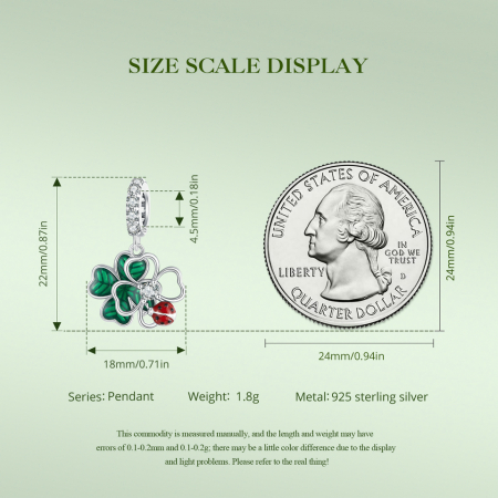 Pandantiv argint cu trifoi cu 4 foi si gargarita [11]