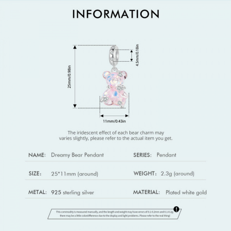 Pandantiv argint cu ursulet roz [11]