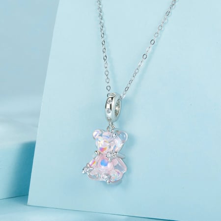 Pandantiv argint cu ursulet roz [5]