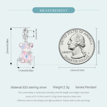 Pandantiv argint cu ursulet roz [12]