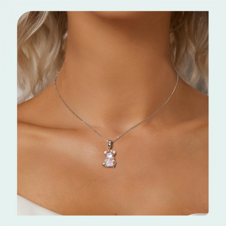 Pandantiv argint cu ursulet roz [10]