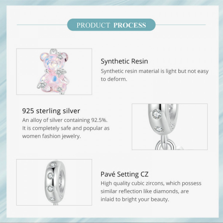 Pandantiv argint cu ursulet roz [13]