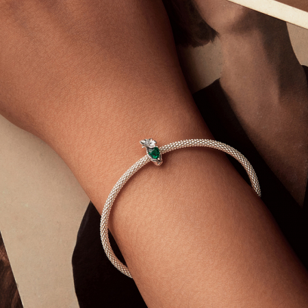 Pandantiv argint cu zirconiu inimioara si crin [1]