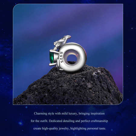 Pandantiv argint cu zirconiu inimioara si crin [14]