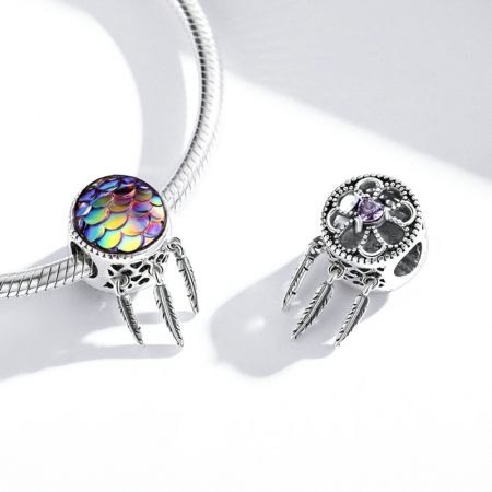 Pandantiv argint Dream Catcher cu solzi [4]