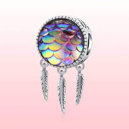 Pandantiv argint Dream Catcher cu solzi [8]
