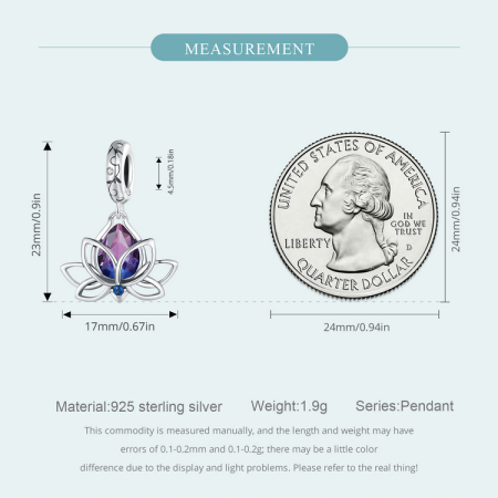 Pandantiv argint Floare de Lotus [7]