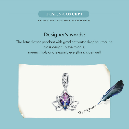 Pandantiv argint Floare de Lotus [12]