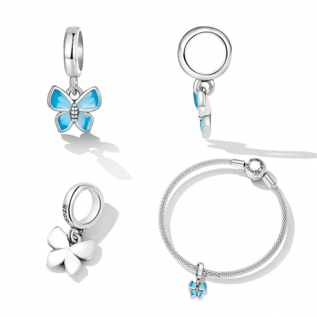 Pandantiv argint fluture albastru [6]