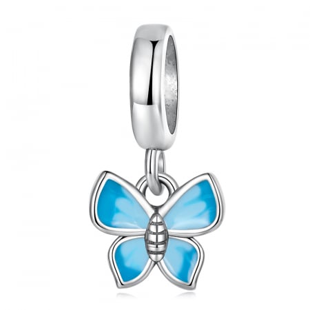 Pandantiv argint fluture albastru