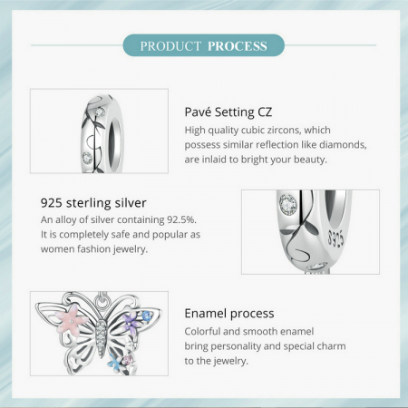 Pandantiv argint fluture si flori [16]