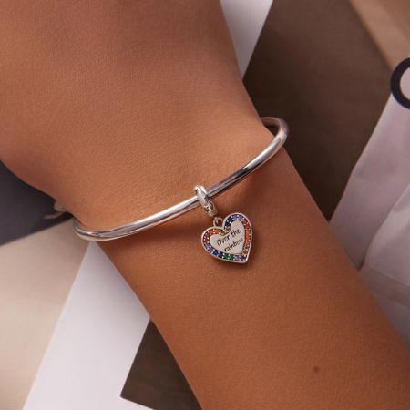 Pandantiv argint inima si curcubeu [4]