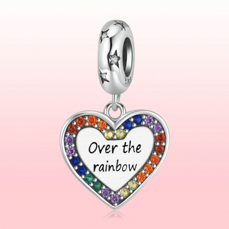 Pandantiv argint inima si curcubeu [7]