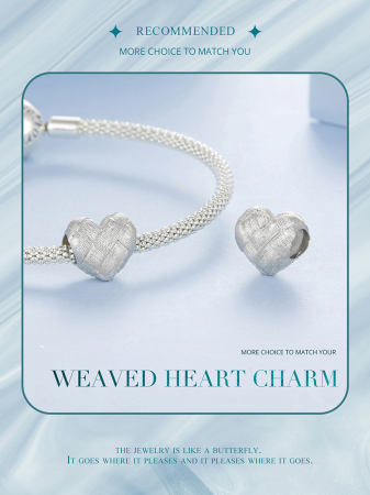 Pandantiv argint inima tesuta [10]