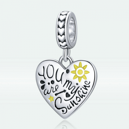 Pandantiv argint inima - Tu esti raza mea de soare! [4]