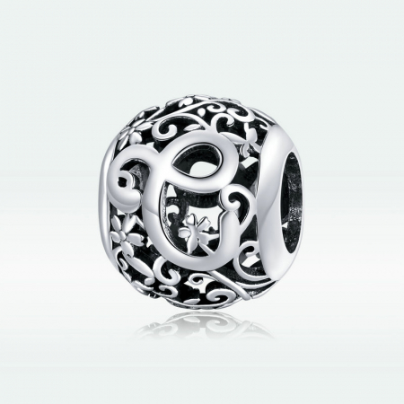 Pandantiv argint litera C floral [4]