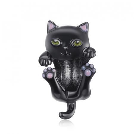 Pandantiv argint  pisicuta neagra