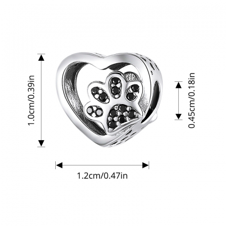 Pandantiv argint inimioara cu labuta sigiliul iubirii [3]