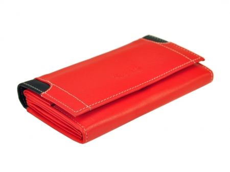 Portofel dama din piele naturala Cavaldi PORT611 Rosu cu Negru [6]