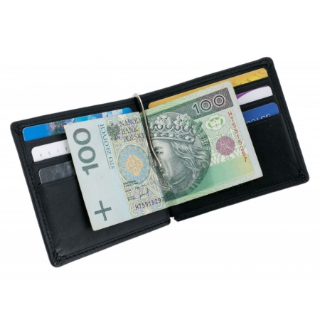 Portbancnota piele naturala Paul Rossi PBA01 Negru [4]